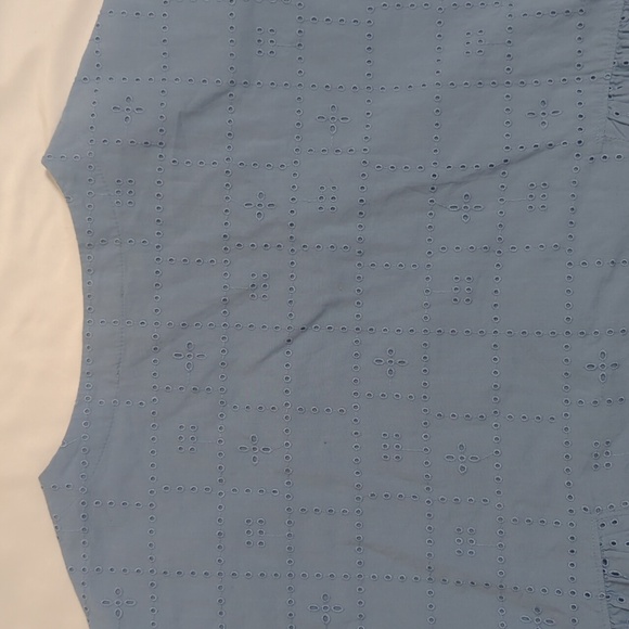 Madewell Button-Front V-Neck Mini Dress, Color Tranquil Lake Size M - Picture 13 of 16